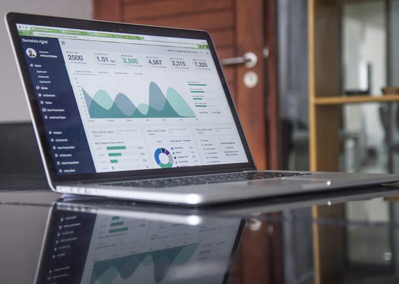Data analytics screen