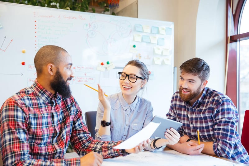 Business team working together